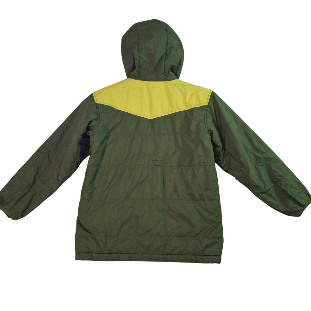 The North Face Boys Reversible Insulated Jacket Green Lime Hooded Boys M 10/12 - Picture 4 of 13